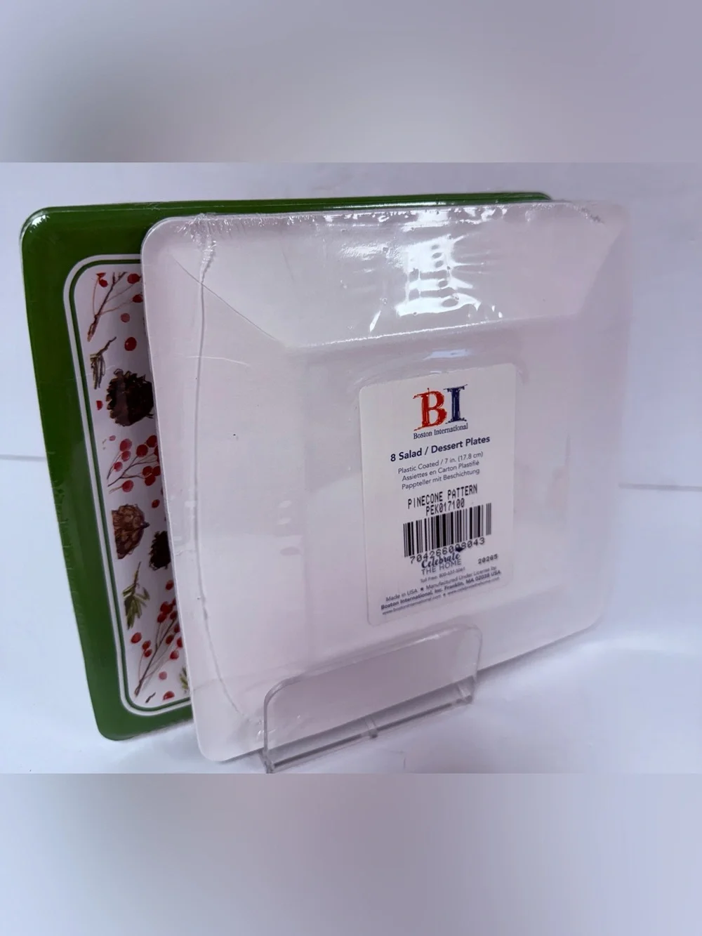 Square Salad Paper Plates Boston International 8-Count 7